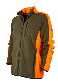 FORSBERG Fleecejacke - dunkeloliv/orange