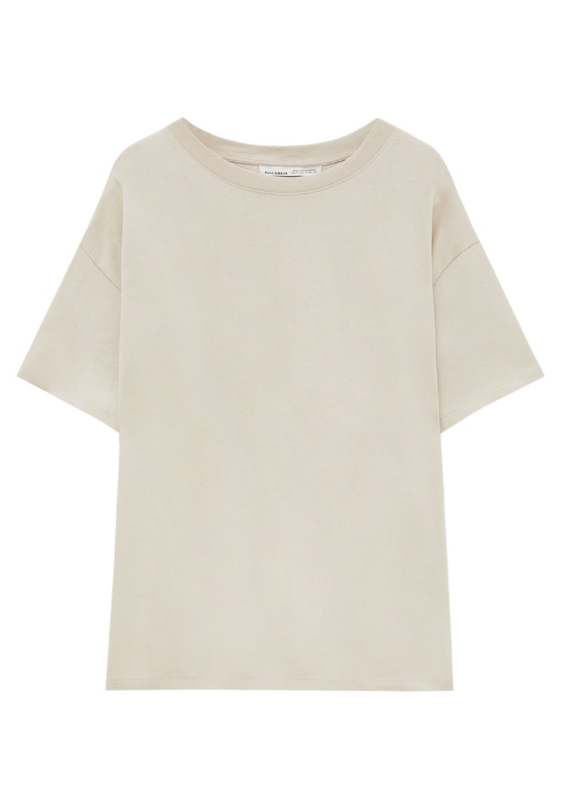 PULL&BEAR T-shirt basic beige PULL&BEAR T-shirt basic beige