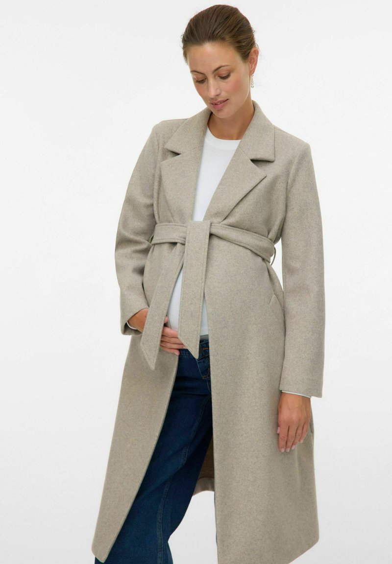 Vero Moda Maternity VMMFORTUNEAYA  GA - Gabardina - silver mink