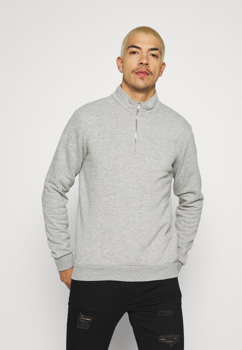 Only & Sons ONSCERES LIFE HALF ZIP - Camisola - light grey melange