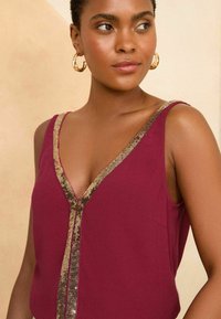 Love & Roses SEQUIN TRIM  REGULAR FIT - Blůza - purple