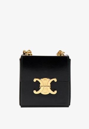 CELINE, TRIOMPHE CHAIN LEATHER CROSSBODY BAG BLACK - Sac bandoulière - black