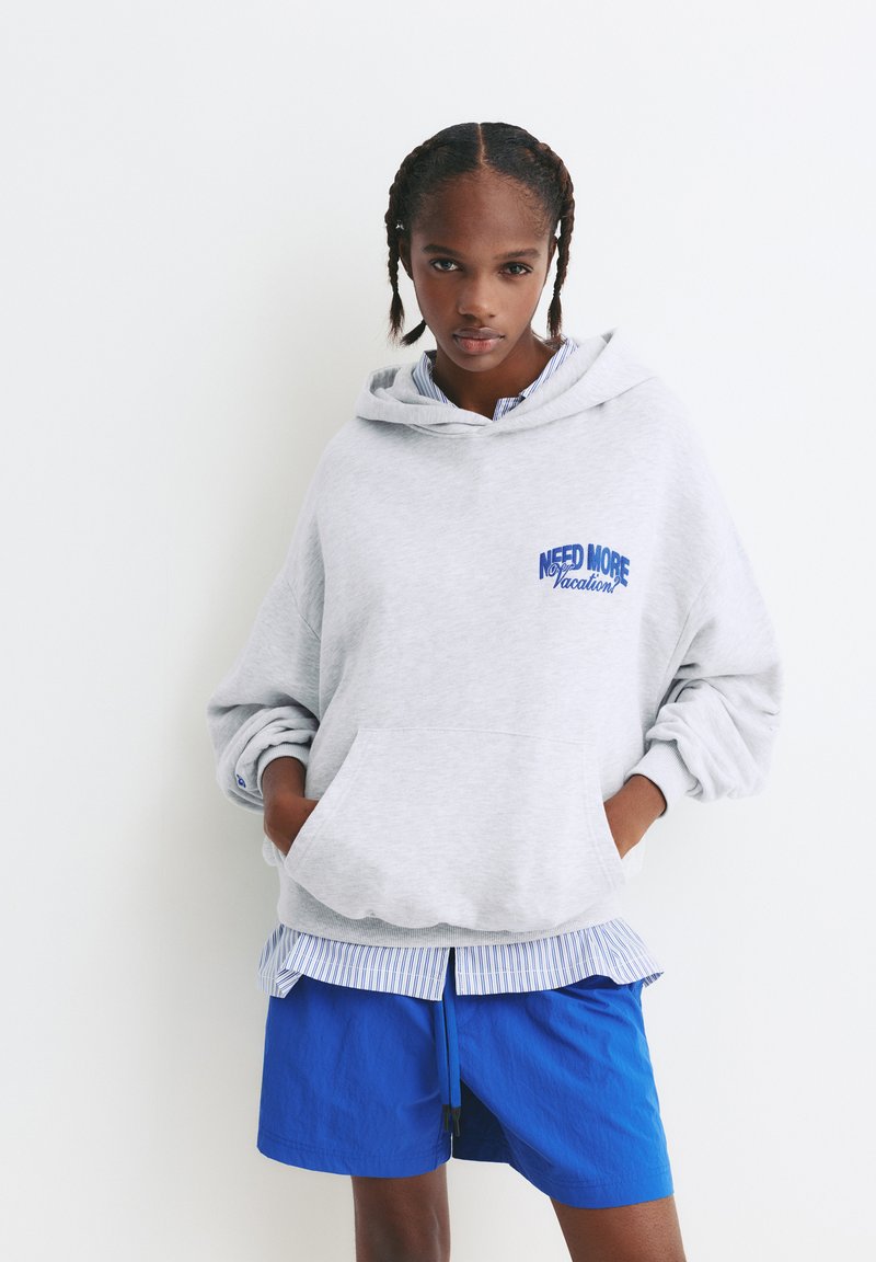 PULL&BEAR Sweat à capuche - dark grey/gris foncé