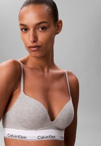 Calvin Klein Underwear PLUNGE ICON - Push-up BH - grey heather