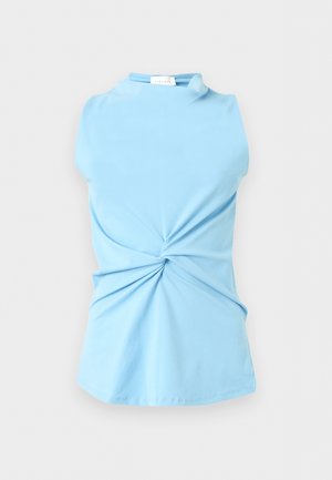 Topshop, TWIST FRONT COWL - Débardeur - alaskan blue