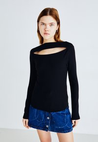 Gina Tricot - CUT OUT - Top s dlouhým rukávem - black Miniatura obrázku 1