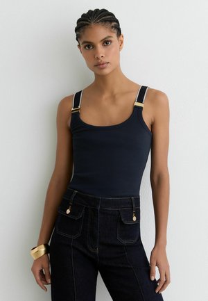 REGULAR FIT - VINNIE STRETCH-HARDWARE-DETAILx - Top - navy white