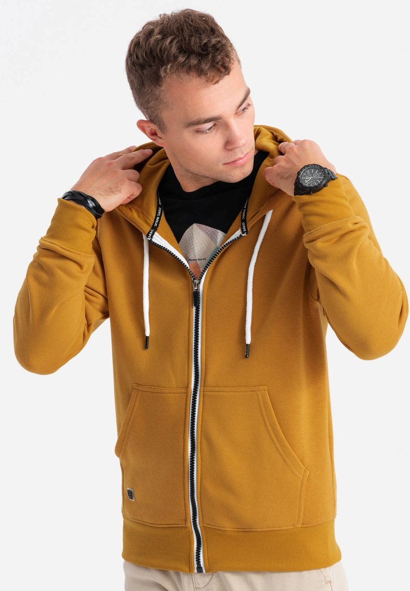 Ombre SSBZ-0118 - Mikina na zip - mustard