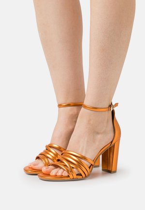 Marco Tozzi High heeled sandals - mango metallic
