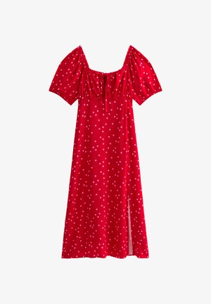 New Look Curves CURVES POLKA DOT PRINT MIDI - Robe de jour - red pattern