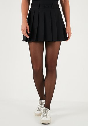 REGULAR FIT - Gonna a pieghe - black