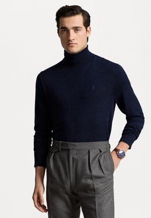 WASHABLE WOOL ROLL NECK JUMPER - Pullover - hunter navy