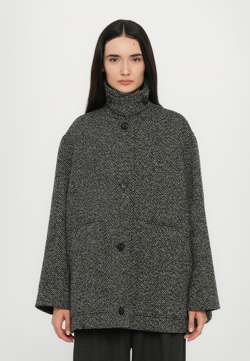 CLOSED Palton scurt - grey heather