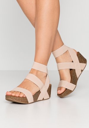 ZOEY - Platform sandals - nude