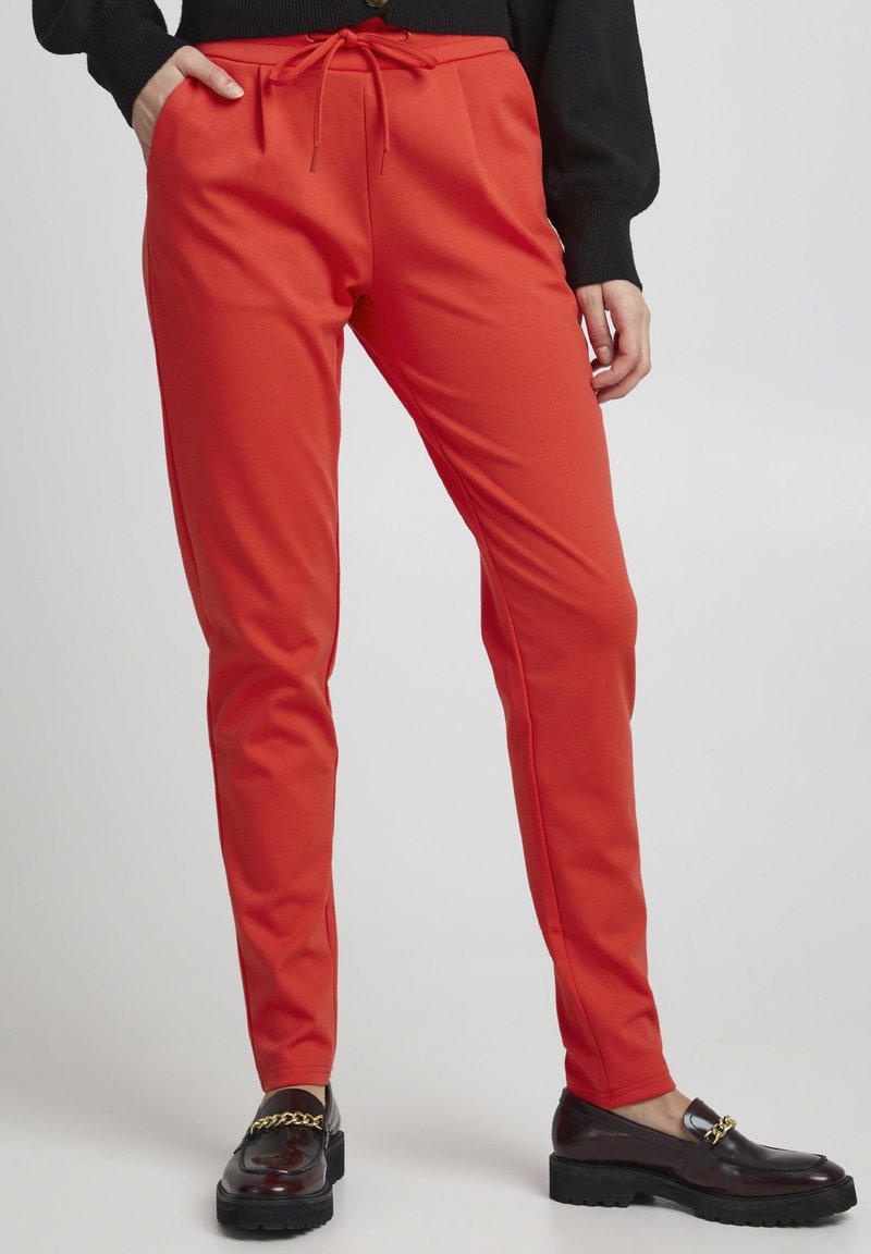 ICHI Teplákové kalhoty - berry