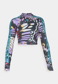 FARM LONGSLEEVE - T-shirt à manches longues - black/preloved purple/lush red