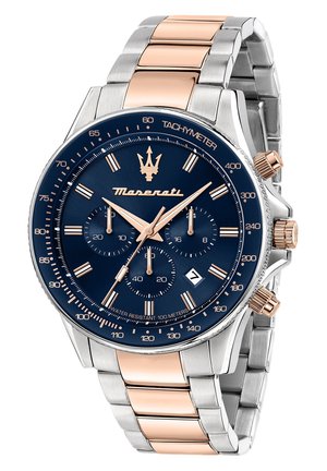 Maserati SFIDA KOLLEKTION - Chronograph - silber/rosegold/blau