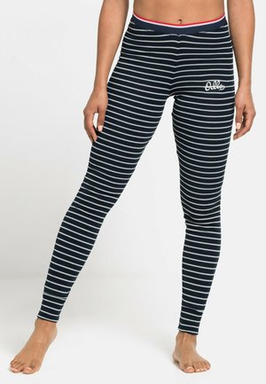LONG ACTIVE WARM ORIGINALS STRIPES - Leggings - dark sapphire  odlo silver grey