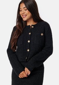 BUTTON KNITTED JACKET - Kofta - black