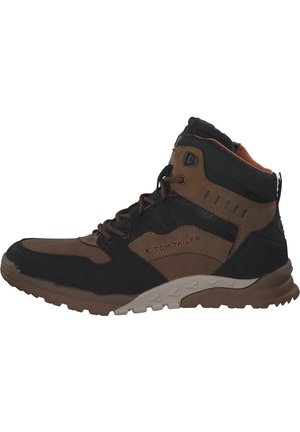 Stivaletti stringati - black cognac