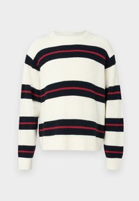 Oversized Striped Crew Sweater - Trui - blue/white