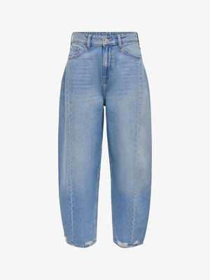 JDY, BALLOON FIT JEANS JDYSUSIE MID WAIST BARREL FIT JEANS - Jean baggy - light blue denim