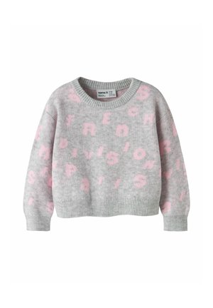 NMFOLINE LS  - Striktrøje - light grey melange