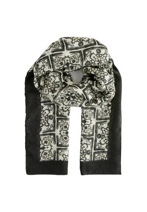 REGULAR FIT - Écharpe - black white woodblock