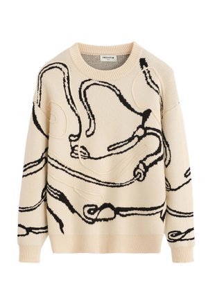 PULL À COL ROND - Pullover - beige