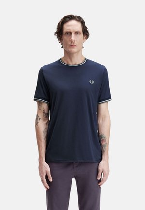 Camiseta básica - azul oscuro   hielo claro   hoja de laurel