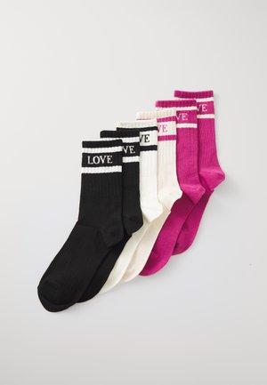 WOMAN LIFESTYLE SOCKS UNISEX 6 PACK - Κάλτσες - pink/white/black