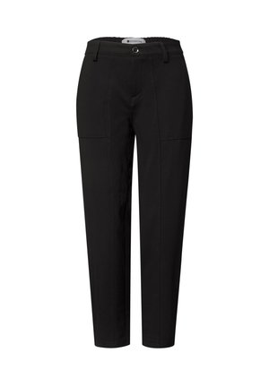 Street One, HIGH WAIST BARREL-LEG PANTS IN A CASUAL FIT - Pantalon classique - black