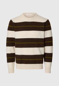 Ikke valgt, oatmeal stripes:delicioso / fir green
