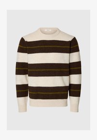 Ikke valgt, oatmeal stripes:delicioso / fir green