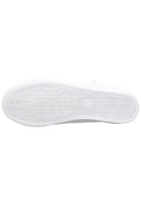 White sneaker sole with a textured wavy pattern, rounded toe, and a flat design. Marked with the size "37" in a circular detail.