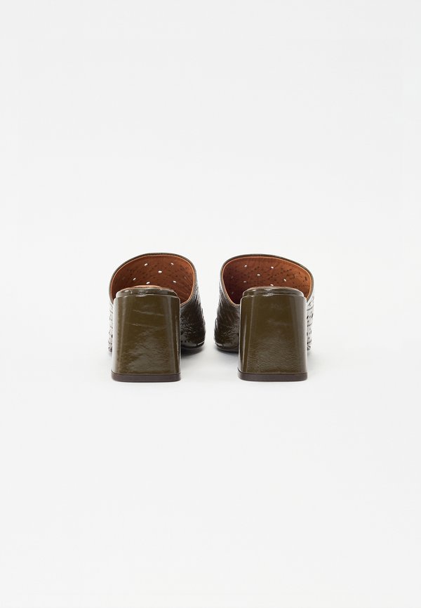 A8338 - Heeled mules - olive naplack4