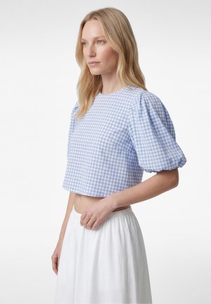 Koton, BALLOON SLEEVE GINGHAM BLOUSE . - Camicetta - blue