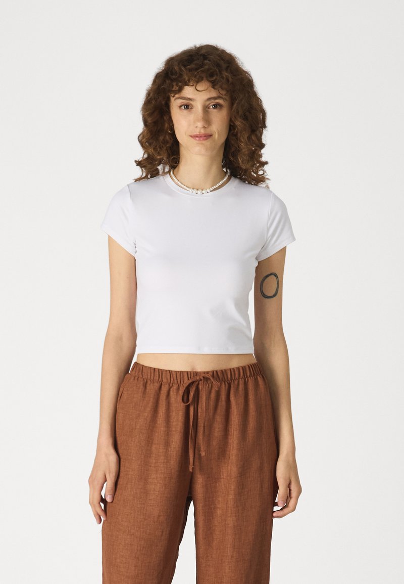 Hollister Co. SEAMLESS CREW NECK - T-shirt básica - bright white
