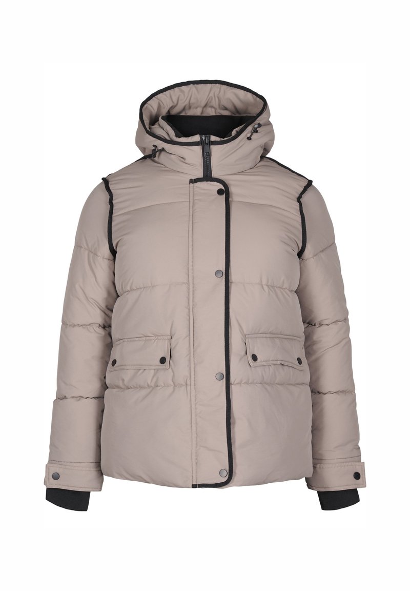Zizzi Winterjas zandkleur Zizzi Winterjas zandkleur