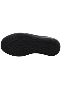 Semelle extérieure en caoutchouc noire avec un motif en losange pour une meilleure adhérence et un bord lisse et incurvé pour plus de flexibilité.