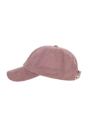 Brown corduroy cap with a curved brim, six-panel design, and adjustable strap at the back. Features subtle texture and tonal stitching.