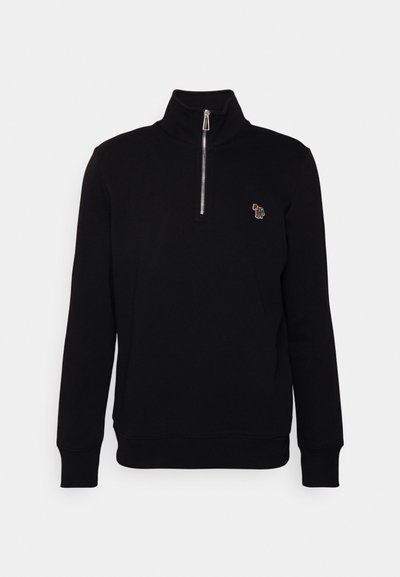 PS Paul Smith MENS REG FIT HALF ZIP ZEBRA - Melegítőfelső - black