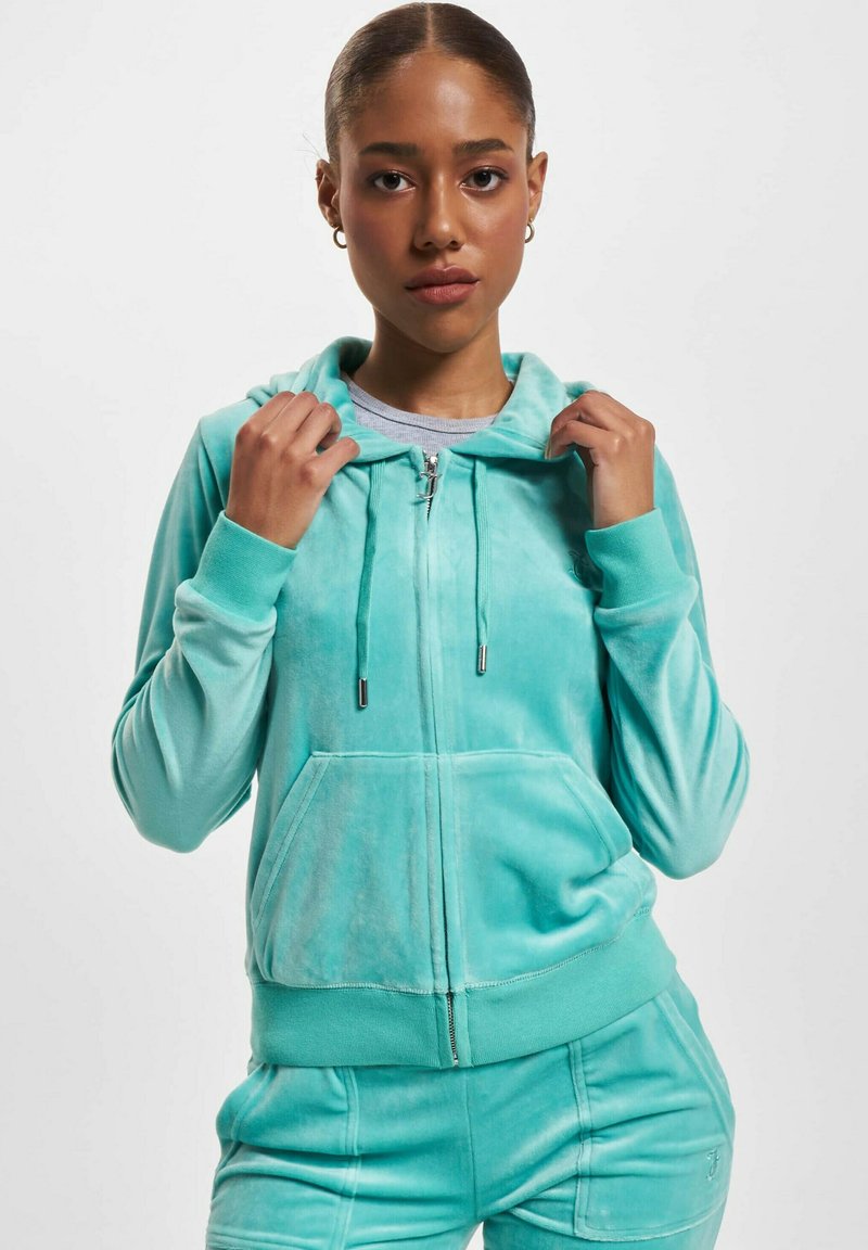 Juicy Couture ROBERTSON CLASSIC - Športna jopa s kapuco na zadrgo - green