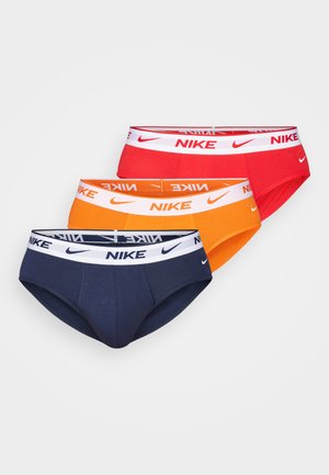 Nike Underwear STRETCH BRIEF 3 PACK - Kalhotky - black/red/orange