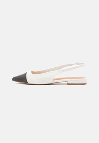 FLEURE - Sarokpántos balerina cipők - white/black