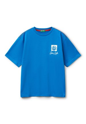 WITH SLOGAN  - Print T-shirt - blue