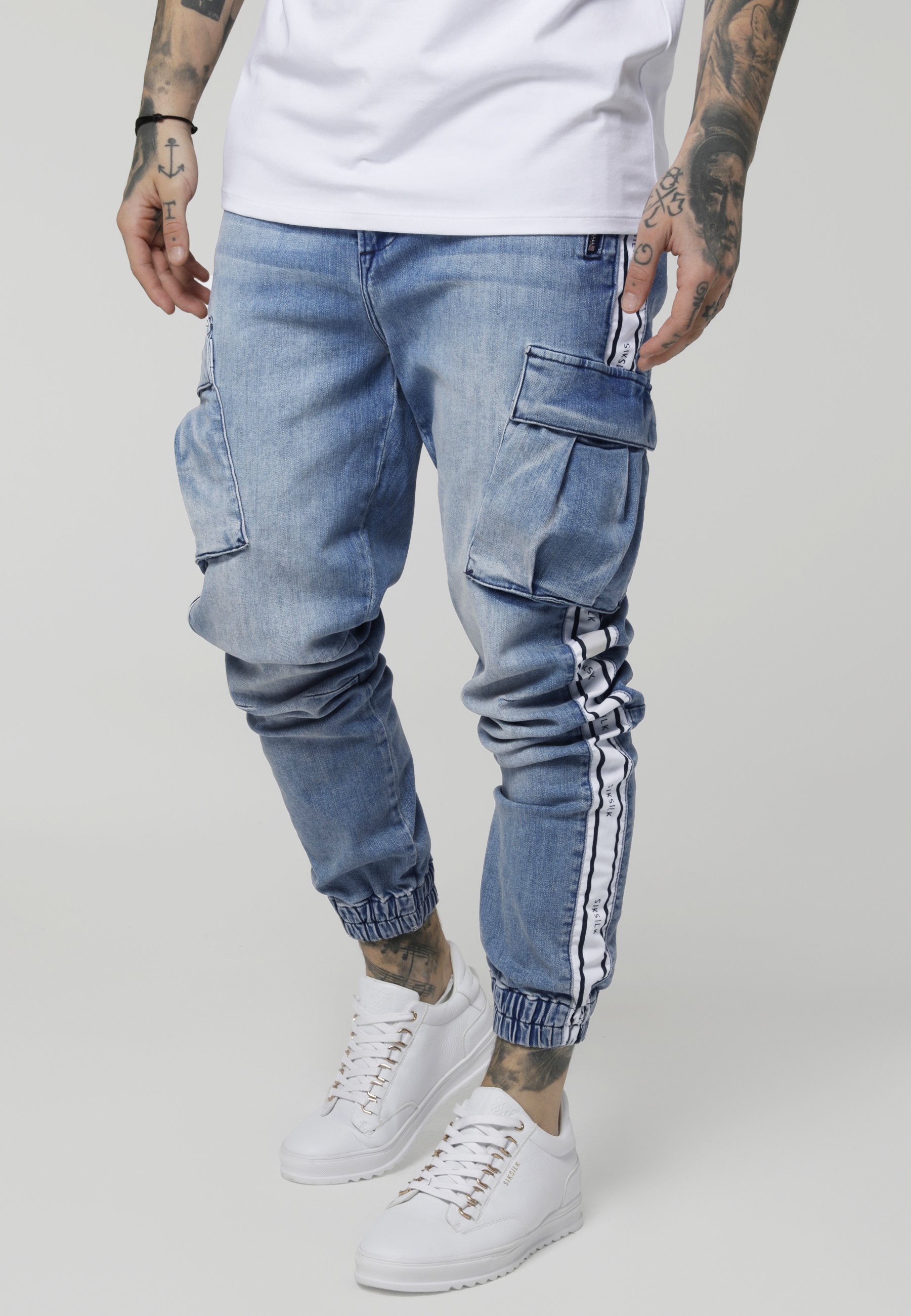 light blue cargo pants