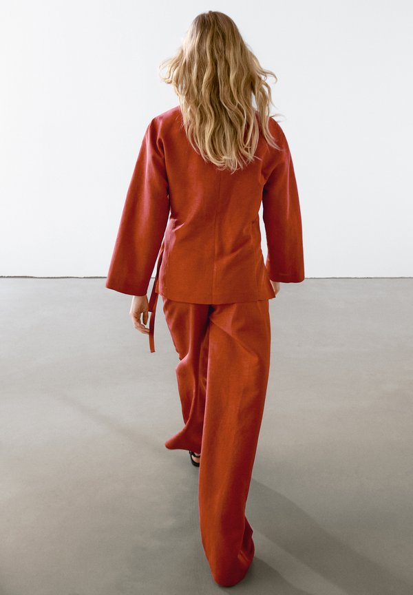 LINEN - Trousers - ORANGE3