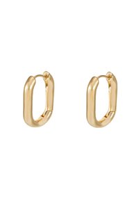 CHUNKY OVAL HOOP - Naušnice - pale gold-coloured