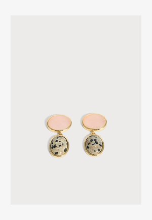 LUV AJ, THE ROSE QUARTZ PALMA STUDS - Σκουλαρίκια - gold-coloured